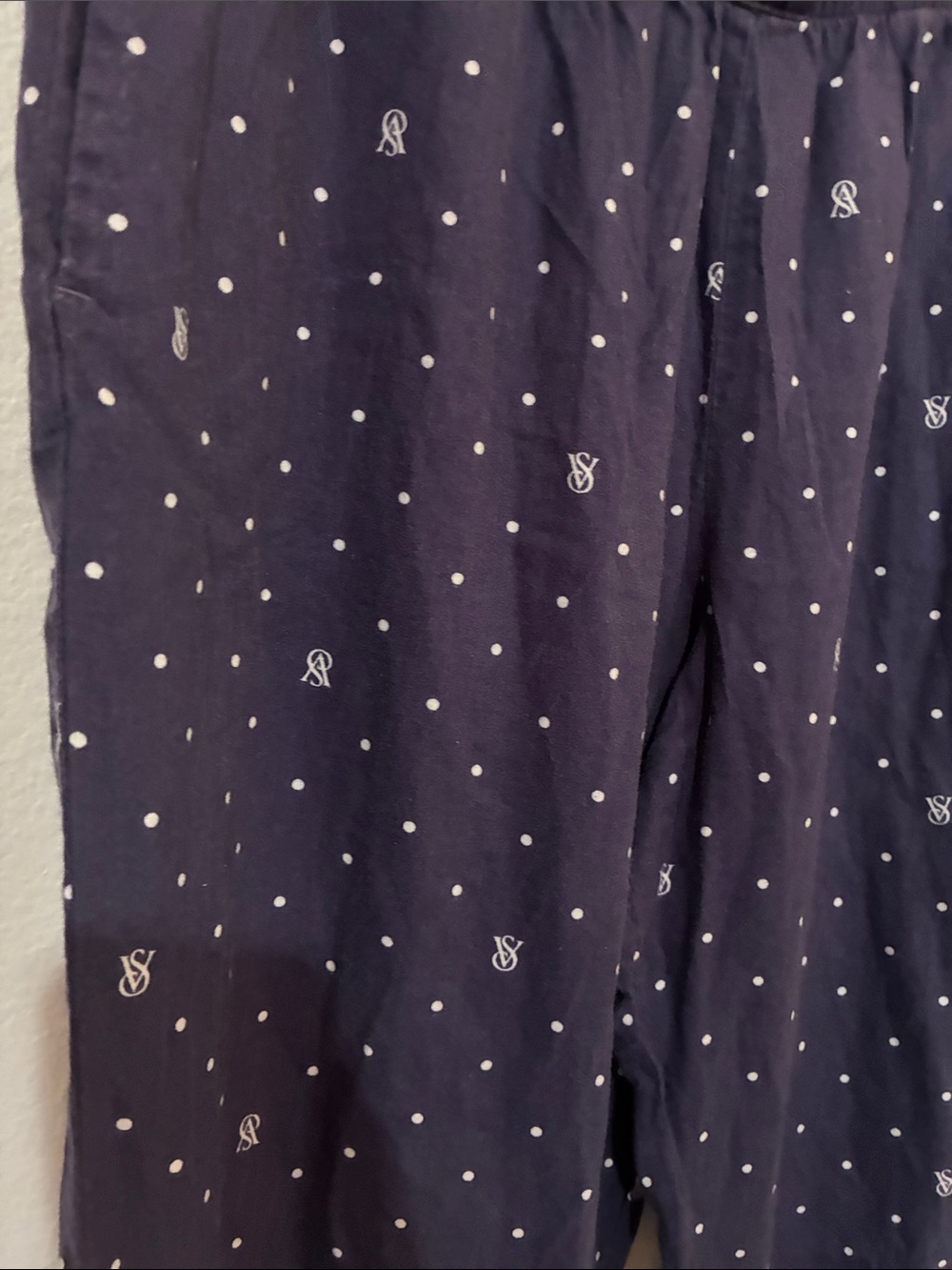Victoria's Secret Navy Blue Polka Dot Pajama Pants - Picture 7 of 8